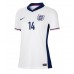 Camiseta Inglaterra Ezri Konsa #14 Primera Equipación Replica Eurocopa 2024 para mujer mangas cortas